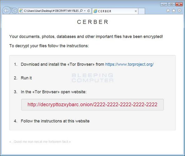 Cerber_Recovery Data Recovery